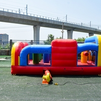 Parcours d'obstacles gonflable, château gonflable commercial pour enfants et adultes