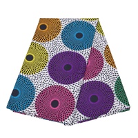 Tissus Africains Traditonnels Prêts à Expédier, Cire Imprimée, Double Face en Polyester, 6 Verges