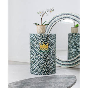 Taburete Moderno Hecho a Mano con Incrustaciones de Conchas Marinas, Mesa Auxiliar/Lateral/de Centro para Decoración de Interiores, Procedente de Vietnam - Product Image 3