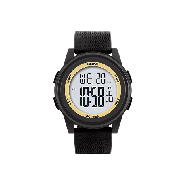 Ultra-Thin Minimalist Student Electronic Watch Luminous Multifunctional Deep Waterproof for Outdoor Sports Alerting Students