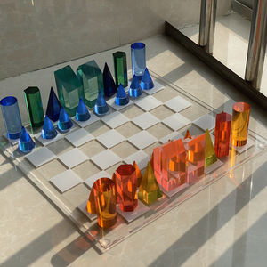 مجموعة شطرنج أكريليك مخصصة من المصنع ، مجموعات ألعاب لوح لوسيت ، أكريليك Checke Oem مخصصة - Product Image 3