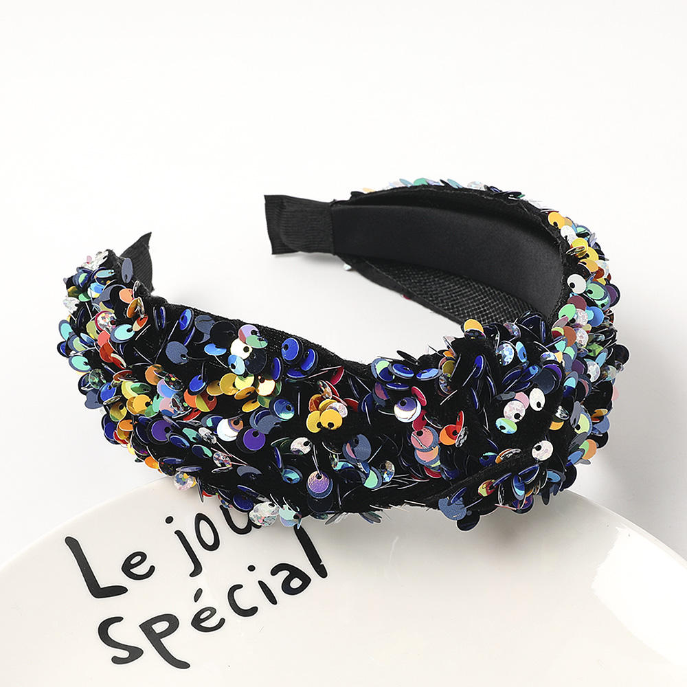 Fish Scale Sequin Headband - Royal Blue
