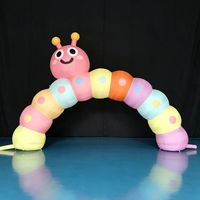 Arco Inflable Gigante Personalizado con Forma de Oruga de Dibujos Animados, Segmentos de Arcoíris, Certificado CE, Resistente al Agua, para Fiestas Infantiles y Entretenimiento