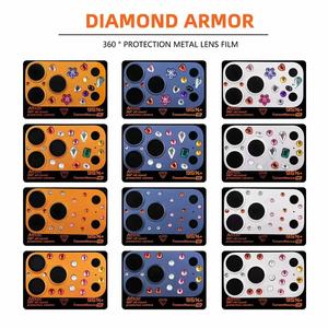 <span class=keywords><strong>Pellicola</strong></span> Protettiva per Fotocamera <span class=keywords><strong>Posteriore</strong></span> <span class=keywords><strong>iPhone</strong></span> 17 Pro Max 17 Pro in Vetro Temperato Diamantato Colorato in Metallo Alluminio Armor - Product Image 3