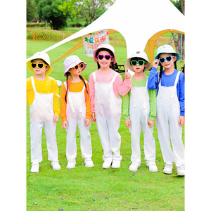 Cute Overalls Set For Kindergarten Performances Dance Sports Meets Elementary School Cheerleading Costumes Size 100-170 - Product Image 4