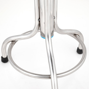 Spiral Lifting Round <b>Stool</b> Stainless Steel Three Legs No Wheels For Nurses Dentists Veterinarians Operating Room Laboratory Use - Product Image 2