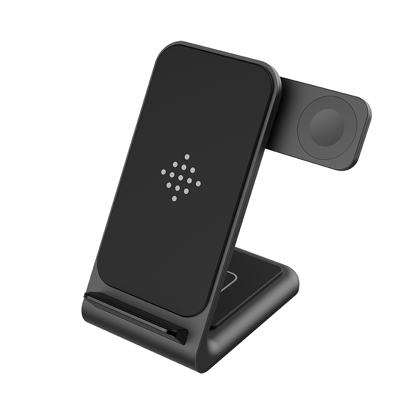 Премиум-класса из цинкового сплава, цинковый сплав 3-в-1 Зарядное устройство для быстрой беспроводной зарядки телефона Подставка станция Новый складной Смарт-часы док-станция для зарядки