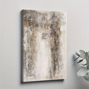 Pintura en Lienzo Hecha a Mano Contemporánea con Diseño Inspirado en la Patina Rústica y el Envejecimiento - Product Image 2