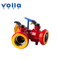 Vanne en Y à clapet en aluminium 6061 Volla, 2 voies, pour tuyau d'incendie, avec manomètre 2,5 MPa, haute pression et débit stabilisé
