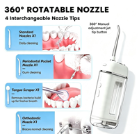 Eisler - Fabrication OEM - Mini irrigateur buccal pour adultes avec étiquette personnalisée, irrigateur dentaire portable, approuvé CE EMC