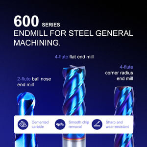 Tg Slot Oem HSS 4-flauto angolo Radiu frese Bano blu rivestimento CNC utensile da taglio carburo frese 6mm/8mm frese - Product Image 4