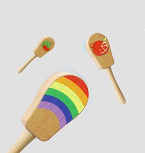 Venta al por mayor patrón de dibujos animados mango aplaudiendo madera <span class=keywords><strong>castañuelas</strong></span> españolas instrumentos de percusión - Product Image 2