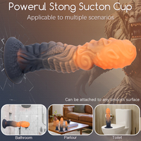Enorme Dildo Anal de Fantasía con Forma de Monstruo Alienígena, Dildo Grande con Ventosa Fuerte para Juego con Manos Libres