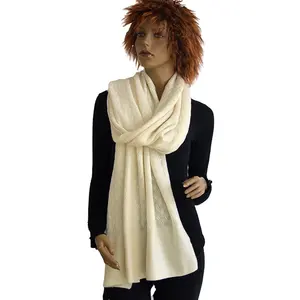 multicolor winter women 90% wool 10% cashmere scarf stoles custom fashion plain knit ladies cashmere scarves shawl