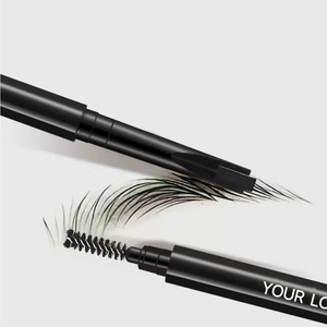 Wasserdichter Augenbrauen stift Dunkelbraun Vegan Schwarz Doppelkopf <span class=keywords><strong>2</strong></span> in 1 Wasserdichter Microb lading Private Label Custom Augenbrauen stift - Product Image 2