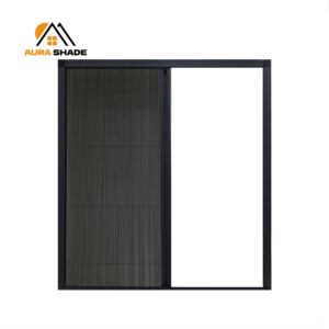 Vendita calda pieghevole schermo in lega di alluminio telaio in stile fisarmonica a rete pieghettata finestra Pliss zanzariera finestra orizzontale rotolamento orizzontale - Product Image 3