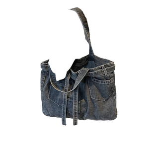 Bolsos Tote Casuales de Mezclilla Azul, Gran Capacidad, Extra Grandes, de Lujo para Mujer, con Cierre de Cremallera, Novedades 2026 - Product Image 2