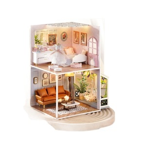 Kit Fai-da-Te Cabina in Miniatura - Modello 3D Stereoscopico da Assemblare - Combinazione di Case - Regalo Creativo in Legno per Età 14+ - Product Image 5