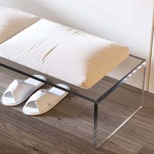 Hochwertige klare Acryl bank Rechteckige Bank wechsel Schuh hocker Bett End hocker Glas hocker - Product Image 6