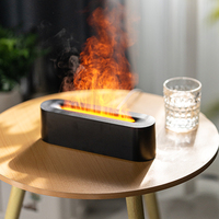 Portable USB 3D LED effet flamme-lumière brûleur à huile essentielle diffuseur d'arôme arrêt chronométré humidificateur d'air maison et voiture