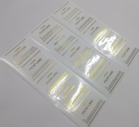 Personnalisé 50 #   Autocollants adhésifs transparents en PET pour marquage à chaud or et argent, résistants à l'eau, pour parfums et rouges à lèvres