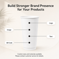 Offre Spéciale – Gobelets en Carton Ondulé Personnalisables avec Logo – Écologiques, Épais et Jetables – Supports pour Café, Jus et Boissons Chaudes ou Froides
