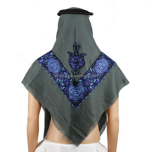 Scialle Yemeni arabo personalizzato con velo Shemagh ricamato a mano Kashmiri <span class=keywords><strong>Sufi</strong></span> arabi da uomo sciarpa Masar musulmano cappello - Product Image 1