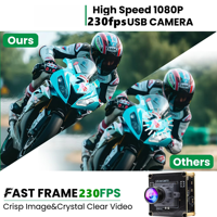 Module de caméra USB 3.0 12MP haute vitesse 1080P 230FPS 4K 60fps MJPEG 720P 120fps YUY2 pour l'inspection industrielle et l'analyse de mouvement