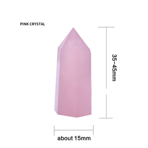 Baguette hexagonale de guérison à un point Tour de pierres polies pour la décoration intérieure Baguette en cristal avec élément d'amour Feng Shui - Product Image 4