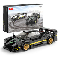 Rastar 93900 1:28 Modèle de voiture en blocs de construction, kit MOC, ensemble éducatif DIY, ensembles exquis, jouets en briques à l'échelle miniature pour adultes et enfants