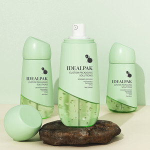 En stock, flacons de lotion verts 70/80/100 ml, flacons cosmétiques en plastique avec vaporisateur, offrant une protection <span class=keywords><strong>solaire</strong></span> fine et des propriétés hydratantes - Product Image 4
