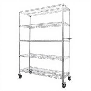 Drahtgitter regal Platzsparendes Metall paletten regal <span class=keywords><strong>5</strong></span>-stufiges Küchen regal Regal Langlebige Eisen lager regale - Product Image 1