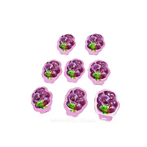 Individually Wrapped 3D Juicy Gummy Strawberry Grape Shape candy with jam filled bulk candy