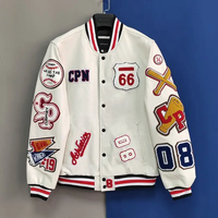 Vestes personnalisées pour hommes, style preppy, chaudes, hiver, manches de baseball, logo, tissu élégant