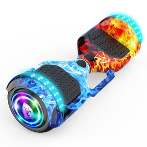 <span class=keywords><strong>Hoverboard</strong></span> <span class=keywords><strong>con</strong></span> rueda luminosa, patinete de equilibrio automático de 6,5 pulgadas, superior, frontal, luz led, música - Product Image 6