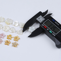 Perle de fleur naturelle en nacre blanche, pour la fabrication de bijoux, coquille ample