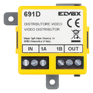 Distributore video passivo Elvax 691D a uscita singola per sistemi di sicurezza - Product Image 1