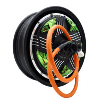 Motor DC Brushless DKYS 72V 12"40H3000W Magnet Permanen Tahan Air IP67 Hemat Energi Motor Sepeda Listrik Hijau