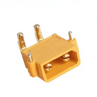 Connecteur d'alimentation Amass XT30PW 2 mm plaqué or à 2 broches coudé pour batterie Lipo RC, moteur ESC, fourniture OEM