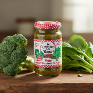 Conserve Della Nonna Italiane, Confezione da 12 Vasetti da 190g, Salsa Pesto per Insalata di Broccoli e Rapa Verde - Product Image 3