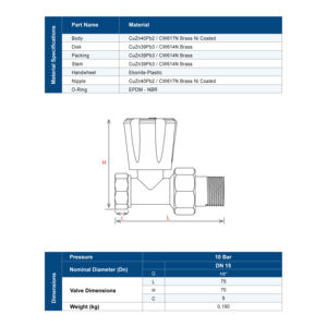 Válvula De Radiador Recto Dn15 - Product Image 2