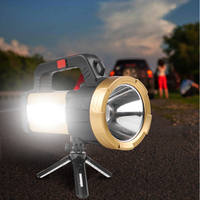 Lampe torche LED puissante, projecteur robuste, étanche, rechargeable par USB, lampe de chasse longue portée, lumière latérale, 3 modes