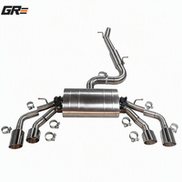Système d'échappement Catback Valvetronic SS304 pour Volkswagen Golf 8 R 2.0T 2021+ avec sorties quadruples et silencieux intermédiaire arrière