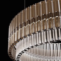 Lustre en verre de style postmoderne, grand modèle, lampe suspendue ronde en verre de Murano, luminaire pour salle à manger, hôtel
