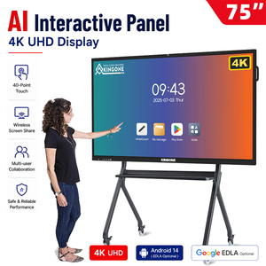 KINGONE Pantalla LCD Táctil de 65, 85 y 100 Pulgadas, Pizarra Digital Interactiva de 75 Pulgadas, Pizarra Inteligente para Aula - Product Image 1