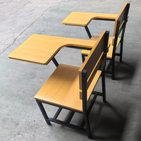 Chaise d'étude en bois pour étudiants, mobilier de salle de classe, chaise d'école avec tableau d'écriture