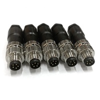 Conector Circular Automotriz Impermeable IP67 M8, 3P 5P 6P 8 Pines, Hembra y Macho, Contacto de Cobre, Corriente Nominal de 10A para Aplicaciones en PCB