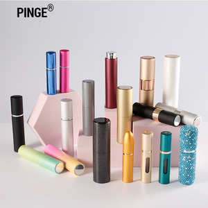 Atomizador <span class=keywords><strong>de</strong></span> Perfume Mini, 5/8/10/15/20 ml, Metal, Aluminio, Cuero, Vidrio, Base Giratoria, Relleno desde Abajo, Botella <span class=keywords><strong>de</strong></span> Spray <span class=keywords><strong>de</strong></span> Viaje <span class=keywords><strong>de</strong></span> <span class=keywords><strong>Bolsillo</strong></span> - Product Image 1