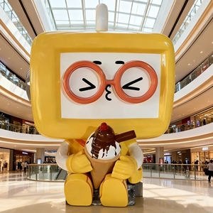 CS231 Fiberglass Unique Cartoon Rabbit Statue Resin Craft for Cultural Space <b>Ornament</b> Big Size Animal Sculpture with Red Heart - Product Image 6