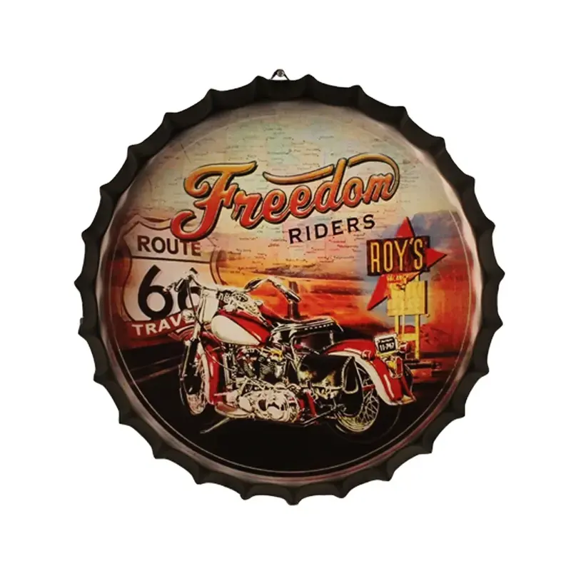 Hot Selling Print Reliëf Retro Vintage Custom Metalen Borden Wanddecoratie Blikken Bord Auto